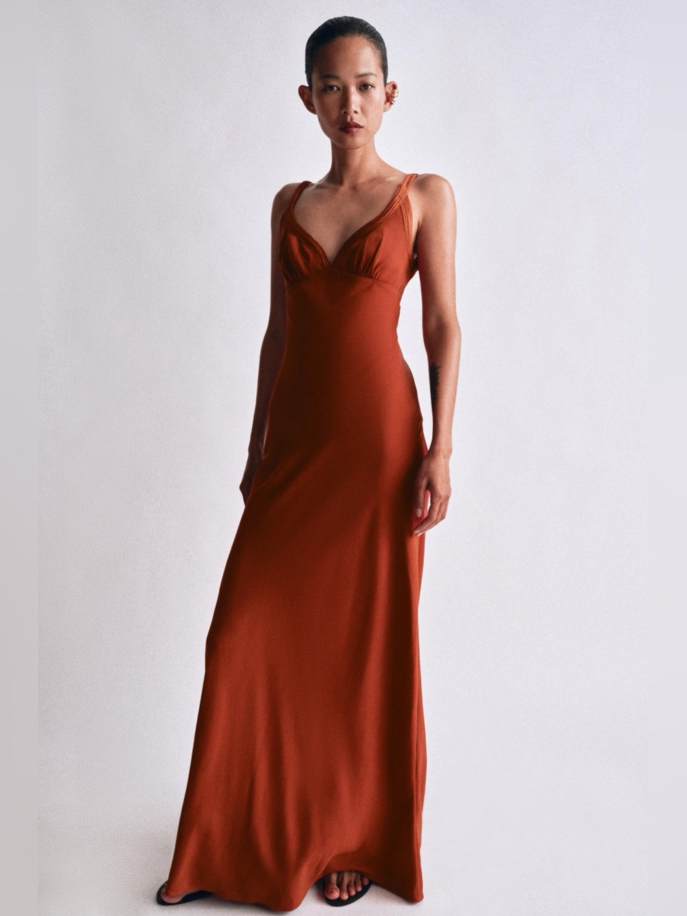 NWT Zara Woman Bloggers Fav ZW COLLECTION LONG DRESS Size L Large